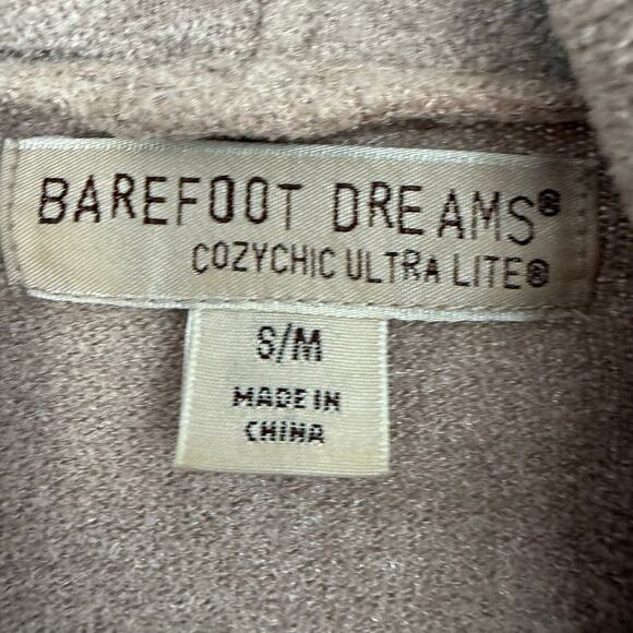 Barefoot Dreams Cozychic Ultra Lite Pointelle Cardigan Womens Sz S/M Light Brown - Picture 6 of 8